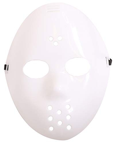 Halloween-Hockey-Maske, Kostüm-Zubehör, Einheitsgröße für Erwachsene, perfekt für jede Halloween-Party oder Sport-Motto-Party, 1 Stück