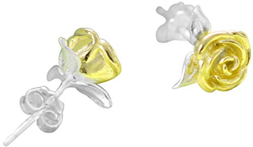 Helen de Lete Little Prince's Rose 925 Sterling Silver Earrings (GOLDEN)