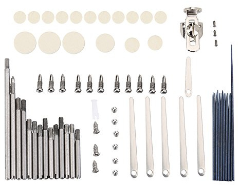 Klarinetten Reparatur Werkzeug Set, Rollen Klarinettenfedern Befestigungsschrauben Einstellschraube Pad