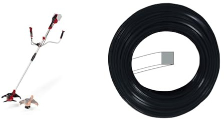 Einhell Akku-Sense AGILLO Power X-Change Rasentrimmer, 2 x 18 V, max. Drehzahl 6300 min-1, max. Schnittbreite 30 cm + Einhell Dickichtmesser 255 Zubehör für Sensen + Sensen Zubehör super cut line 2,0