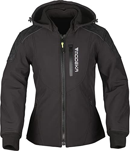 Modeka Clarke Damen Motorrad Textiljacke, schwarz, 40