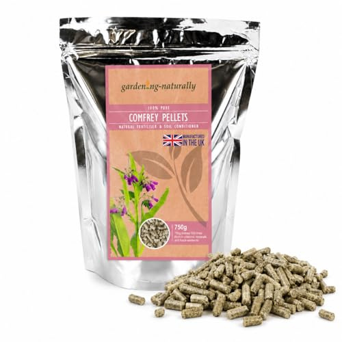 100% Pure Comfrey Pellets Natural Fertiliser Plant Feed and Soil Conditoner for Healthy Crops (750g)