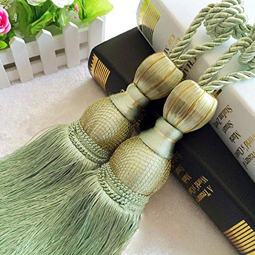 Fermatende 2 Pezzi Oro Appeso Palla 11 Colori Gancio per Tende Appeso Palla Fasciatura Frustata Decorazione Lobbing Nappa Decorazione della Casa 7