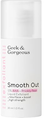 Geek & Gorgeous Smooth Out - Anti-ageing Peeling mit 12% AHA und beruhigendem Feigenkaktusextrakt - für normale, trockene, fettige und Mischhaut - 30 ml