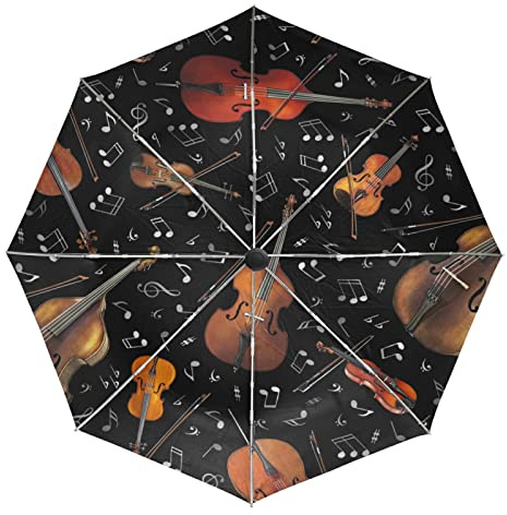Cadeau Mignon Violon Violoncelle Note De Musique Parapluie Pliant Automatique Coupe-Vent Ultra-léger Voyage Incassable Parapluies pour Homme Femme