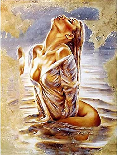 DIY 5D Diamond Painting Set Schöne sexy nackte Frau 50x70cm Malen nach Zahlen Diamant, Diamant Painting Bilder Kinder, Geschenk für Erwachsene Kinder, Leinwand Stickerei Crafts für Home Wand Decor
