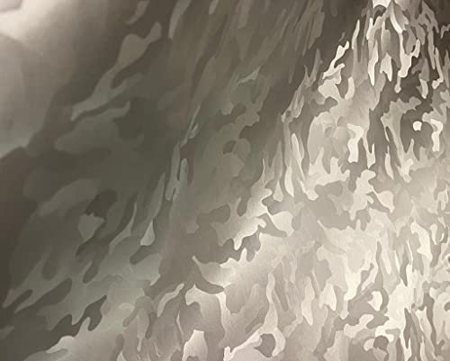 3D Mystery Camouflage Folie Grau, Gunmetal, Seidenmatt Car Wrapping Luftkanäle 8m x 1,52m