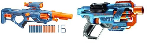 Nerf Elite 2.0 Eaglepoint RD-8 & Commander RD-6 Blasters, 28 Official Nerf Darts, 8+ 6-Dart Rotating Drums, Tactical Rails, Unisex, 8+