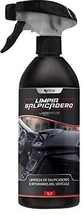 RcOcio Limpia Salpicaderos Coche 1000ml - Limpieza Interior | Rejuvenecedor de Plasticos Interior | Limpiasalpicaderos para Plástico Vinilo Cuero | Limpiador Anti Polvo Efecto Satinado Sin Brillo