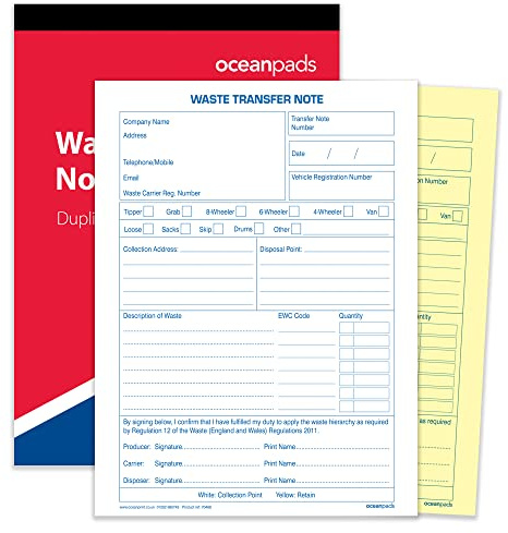 Ocean Pads 70468 Abfall-Transfernotizen, A5, 50 Stück, kohlenstofflose Sets