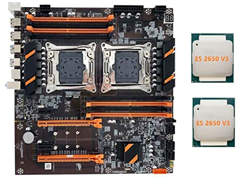 Rheross X99 Carte mère serveur double processeur DDR4 ECC Support maximum 256 Go avec processeur 2XE5 2650 V3