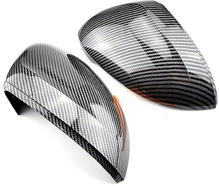 Auto Spiegelkappen Carbon Spiegel Abdeckung Kappen Für VW Für Passat B8 Für Variante Für Arteon Seite Spiegel Abdeckungen Kappen 2016 2017 2018 2019 Seitenspiegelkappen (Farbe : Carbon Look Black)