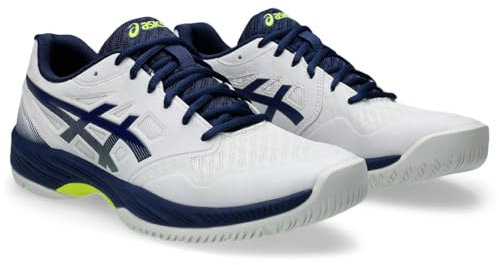 ASICS GEL-COURT Hunter - Zapatos de bádminton para hombre, 102 (blanco/azul expandir), 6.5 US