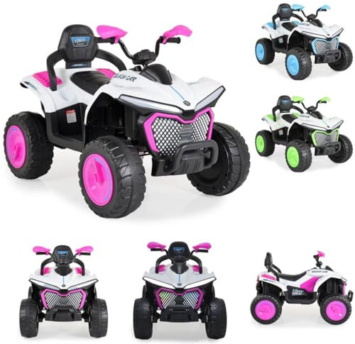 Moni Elektrisk fyrhjuling för barn Windy DLX-288, musikfunktion, 4 motorer, strålkastare, färg: rosa