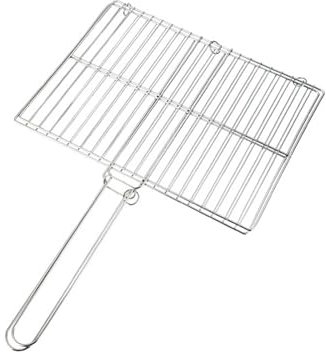 MagiDeal Grill-Grillkorb, gegrillter Fisch, Clip, antihaftbeschichtet, Edelstahl, Grillrost, Grill-Clip für Geschenke, Party, Picknick, Kebab, Gemüse, Maße: L 40 x 59 x 30 cm
