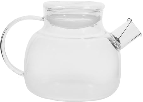HOLIDYOYO Glass Water Pitcher Infuser High Borosilicate Glass Tea Pitcher for Flower and Fruit Tea Capacity Kitchen Water Dispenser Strainer and Handle for Home and Fridge Use