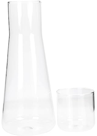 TOPBATHY Glass Cold Water Bottle Reusable Cup Cold Brew Bottle Water Container Elegant Design