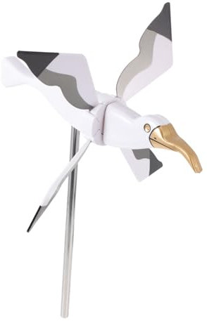 POPETPOP Moulin à Vent Forme Mouette Statue Jardin Extérieur Oiseau Jardin Figurine Ventouse Réaliste Accessoire Ornamental Pelouse