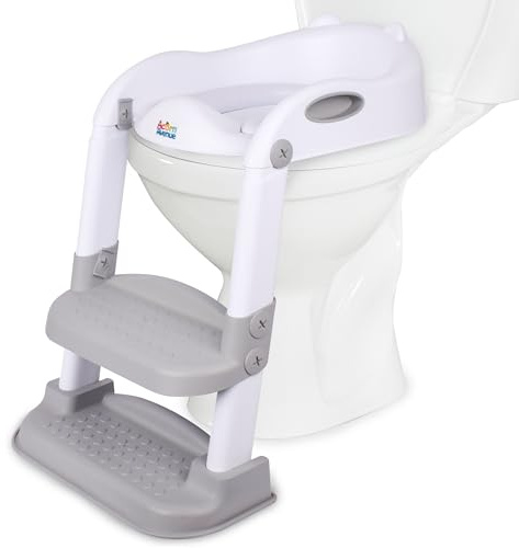 Step Up 2 N 1 Potty Training Seat, Upgrade Toddler Toilet Seat for Kids Boys Girls, Potty Training Toilet, Splash Guard Anti Slip Pad Step Stool