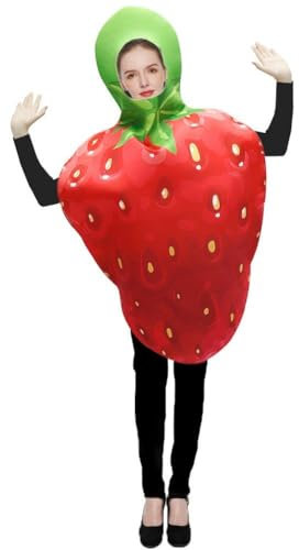 Zghhc Disfraz De Cosplay De Aguacate Y Fresa, Trajes De Pareja De Frutas Para Halloween, Carnaval Y Actuación En Escenario Para Adultos