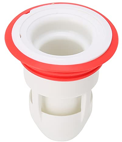 Floor Drain Backflow Preventer, Floor Drain Floor Drain Backflow Preventer, Prevent Backflow, Shower Drain Plug for Kitchen Bathroom (White Red)