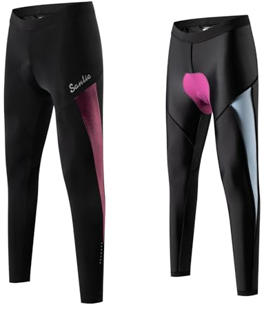 Santic Pantalon Cycliste Femme 7/8 Rembourré Leggings de Vélo Femme Cyclisme pour MTB-Gina