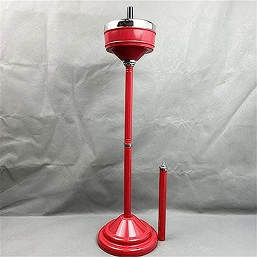 Verstellbarer Standaschenbecher – verchromter Boden, Press-Dreh-Design, Metall-Aschenbecher für Zigaretten und Zigarren, ideal für Outdoor, Terrasse und Büro