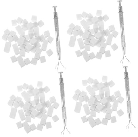 Healeved Juego De 4 Bolígrafos Para Raspar Uñas Limpiador Eléctrico Herramienta Para Decoración De Uñas Pinceles Con Purpurina Kit Para Uñas Pedicura Pegatinas UV Bálsamo Limpiador