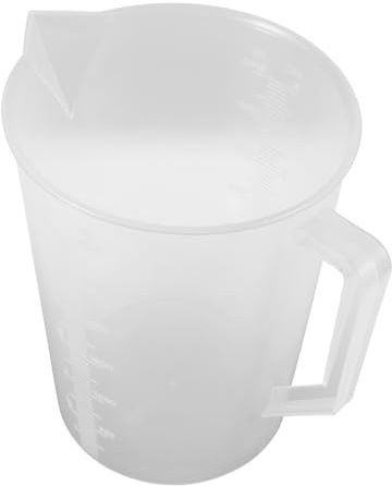 PERSELOSO Beaker Measuring Jug Graduated with Graduations Measuring Plastic 3000ml Chemical Resistant and Wide Mouth and Liquid Transfer for Science Experiments
