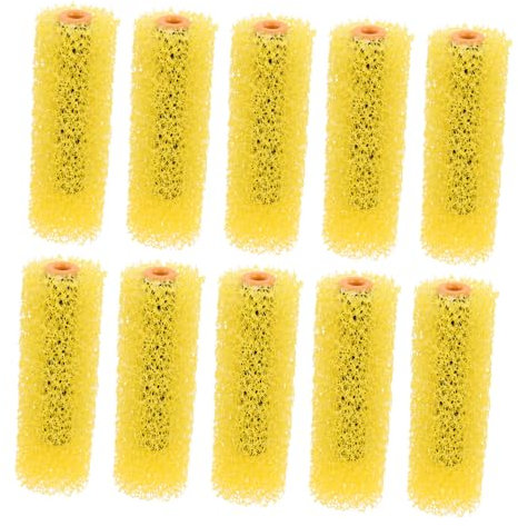 Mipcase 4 Inch Textured Paint Roller Covers 10pcs Elastic Sponge Wall Paint Rollers for Drywall Ceilings and Home Decoration for Painting Walls