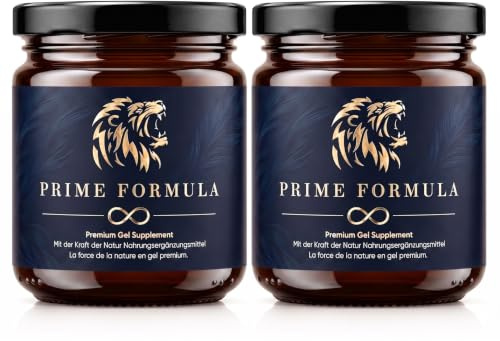 PrimeFormula Maca Gel 240gr Sofortwirkung, Extra Stark für aktive Männer, Ginseng & Tribulus Terrestris - 2 Pack