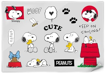 Head Case Designs Officially Licensed Peanuts Snoopy Icons And Characters Stickers & Skin Decals Compatible for Laptop Smartphone Gaming Notebook Luggage Bag Tumbler Scrapbook Locker