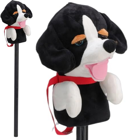 MIJOMA Hobby Horse – Steckenpferd aus weichem Plüsch – Ideal für Hobby Horsing & Rollenspiele – Hochwertige Verarbeitung – ca. 68 cm (Schwarzer Bernhardiner)
