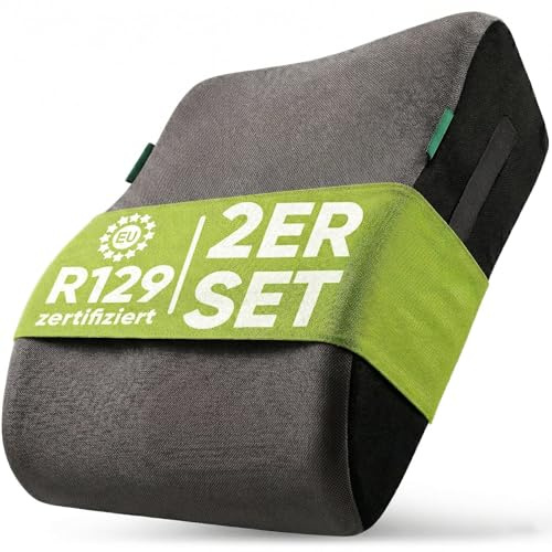 HiTS4KiDS AKRON Bubu Kindersitzerhöhung 2er Set | Praktische Sitzerhöhung Auto Kinder für 135-150 cm | Geprüfter Kindersitz 15-36 kg | Komfortabel, Atmungsaktiv & hygienisch waschbar