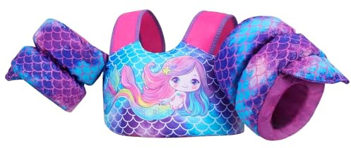 Gogokids Baby Schwimmweste mit Schwimmflügeln für 15-30 kg, EN 13138-1 Zertifizierte Schwimmhilfe für Kinder von 2-6 Jahren, Schwimmnudel für Kleinkinder mit Armflügeln für Pool, Strand & Schwimm