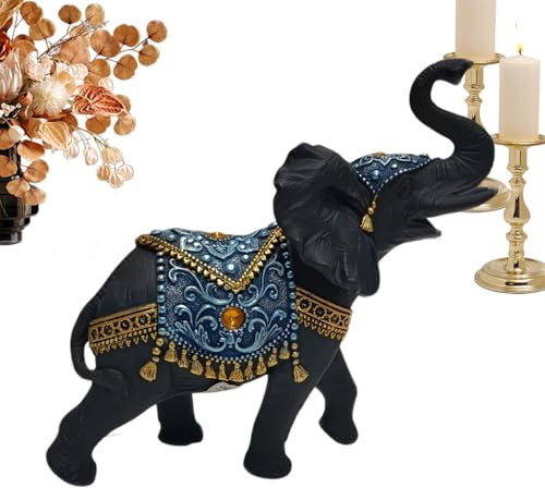 Ancsttu Decoración de Elefante para el Hogar,Decoración Moderna para Escritorio De Resina | Figuras Elefante Hogar,para decoración de Escritorio, Sala de Estar, baño, Oficina