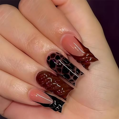 Xanthelle Press On Nails, 24 pezzi unghie adesive unghie finte da applicare unghie artistiche stile French