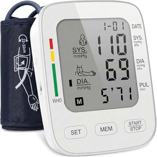Blood Pressure Monitor V1 Pro Medidor De Presión Arterial Digital Con Memoria De Datos Pantalla Amplia Y Manguito Ajustable Para Casa