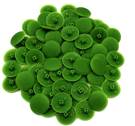Snap-On Bifix Cover Caps to Use with Phillips Ph2 & Pozidrive Pz2 Pozi Screws - Pack of 50 Biffix Covers : Heritage Green