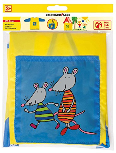 Eberhard Faber 579902 - Malschürze Mini Kids, blau/gelb, für Kinder ab 3 Jahren | Für Kinder ab 3 Jahren
