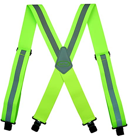 MELOTOUGH Safety Reflective Suspenders Work Suspenders Heavy duty High Hi Viz Tool Belt suspenders