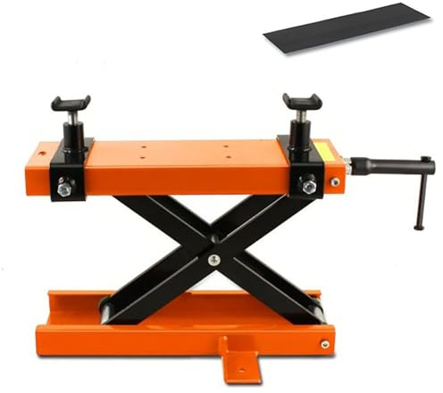 Motorrad Hebebühne Scherenheber Lift inkl. Gummiauflage ConStands Mini orange