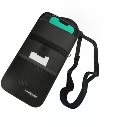 DefenderShield Travel Faraday Pouch for Cell Phones, Passport - Ultra Armor ConcealShield Blocks RFID, GPS, 0-90 GHz - Military-Grade Data Security and Privacy Complete Wireless Signal Blocking