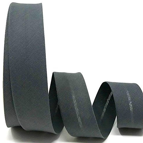 Byetsa Schrägband aus Baumwollmischgewebe, 30 mm, auf einer 25-m-Rolle, Taubengrau