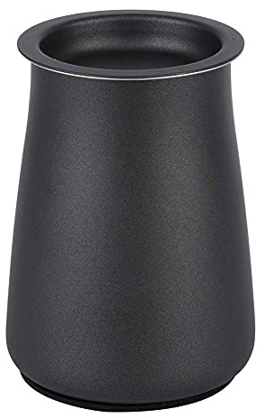 Juego de tamiz de café Tamiz de tamiz de Polvo de café de Malla Fina de Acero Inoxidable con Taza y Tapa para harina de café Tamizado Filtros de café Accesorios para Molinillo(Negro)