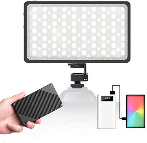 Faretto Led Fotografia, Moman MLX Luce Video RGB per Foto Colore 2500K~8500K CRI 96+ 12W Pannello Fotocamera DSLR 300g Ricarica di Type C, Faro-Fotografia-Faretto-Video-Luce