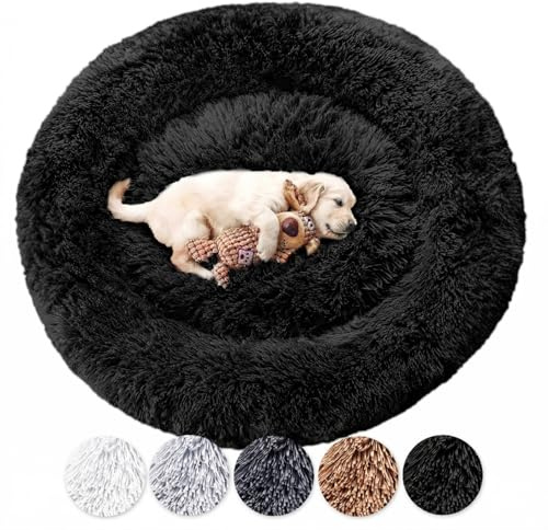 Wahre Tierliebe Hundebett Fluffy Wolke - Das Original, mit waschbarem Bezug Hundekissen, Hundekorb, Flauschiges Hundebett für große, mittelgroße & kleine Hunde