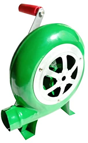 SYCARPET Handkurbel Blacksmith Schmiede Gebläse Eisengetriebe Popcorn Lüfter Manuelle Fan, manuelle BBQ-Gebläse, großes Grill-Zubehörgeschenk - grün