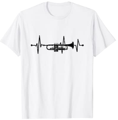 Trompete Herzschlag Orchester Musiker Trompeter T-Shirt