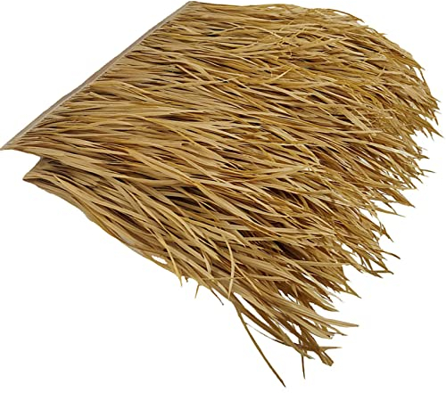Pealihuy Rollos De Paja De Palma Artificial, Azulejo De Paja De Paja De Hierba Ciega De Pato para Jardín, Patio, Cubiertas De Sombrilla, Valla, Decoración De Fiesta,3 Piezas